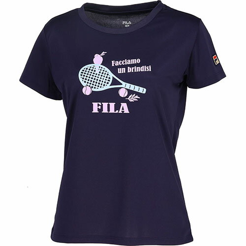 【SALE】フィラ 大会販売グラフィックTシャツ トリとテニスラケット柄 （ VL2795-20 ）[ FILA LS レディース ]24SSのサムネイル
