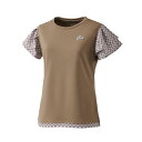 メーカープリンス 品番WS4061-048 カラー048(モカ) サイズM/L/LL 対象性別レディース 　素材ライトスムース（ポリエステル100%） 　機能吸汗速乾UPF50+ 　発売日2024年2月 クレスト柄を袖に使用したゲームシャツ　袖の形がポイント