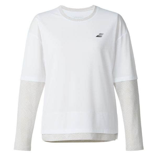 【SALE】バボラ VS LONG SLEEVE SHIRT （ BWP5570-WH00 ）[ BabolaT LS レディース ]25FW
