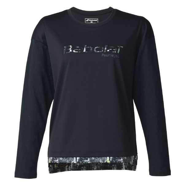 【SALE】バボラ PURE LONG SHORT SLEEVE SHIRT （ BWP5573-BK00 ）[ BabolaT LS レディース ]25FW