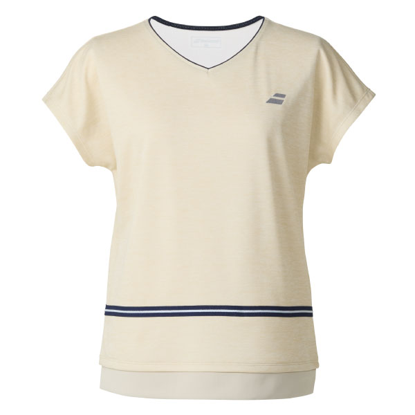 【SALE】バボラ PURE SHORT SLEEVE SHIRT （ BWP5576-BG00 ）[ BabolaT LS レディース ]25FW