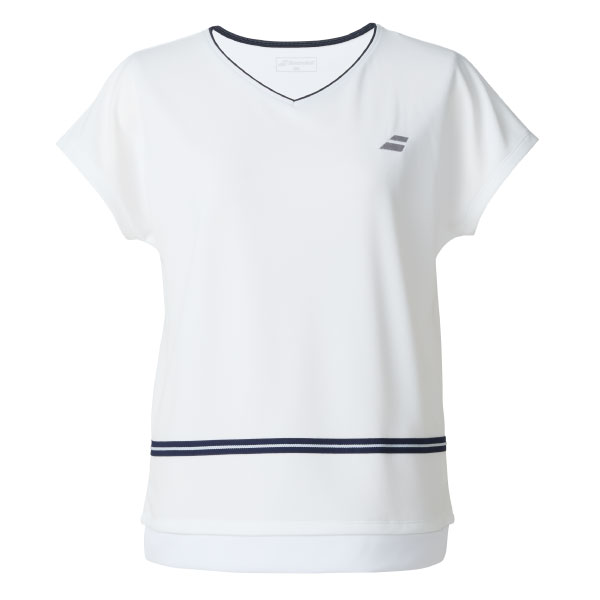 【SALE】バボラ PURE SHORT SLEEVE SHIRT （ BWP5576-WH00 ）[ BabolaT LS レディース ]25FW