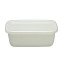 【訳アリ】【箱潰れあり】野田琺瑯 ホワイトシリーズレクタングル深型 シール蓋付 Sサイズ琺瑯 ホーロー