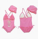 訳あり送料無料 子供 水着 ベビー キッズ ジュニア 女の子 ガールズ キャップ付き 海水浴 プール 90 100 110 120 130 返品交換不可 02P...