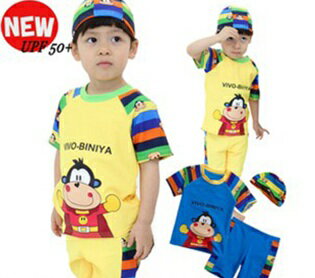 訳あり 子供 水着 ベビー キッズ ジュニア 男の子 男児 キャップ付き 海水浴 プール 90 100 110 120 130 返品交換不可 02P03Dec...