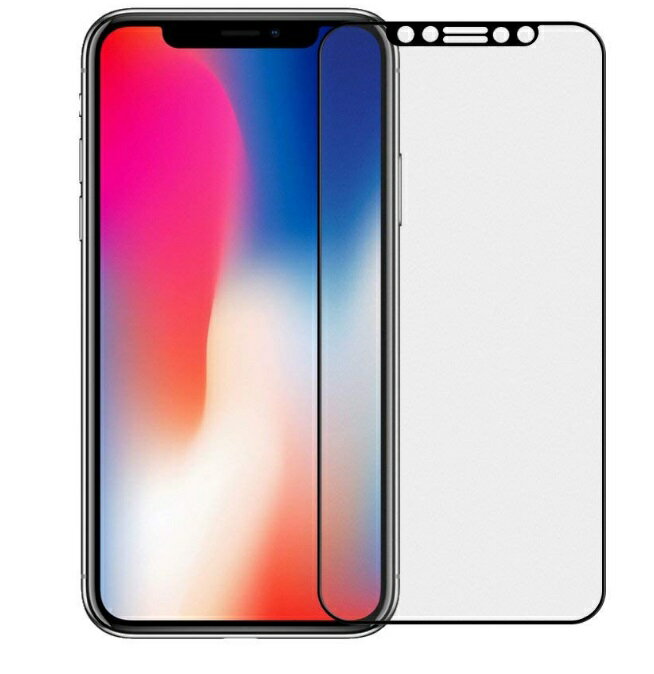 iPhoneXS 全面保護フィルム Apple iPhone XS ガラスフィルム アイフォンxs 強化ガラス 9H アップル アイフォンエックスエス アイフォン エックスエス 全画面保護 メール便 送料無料