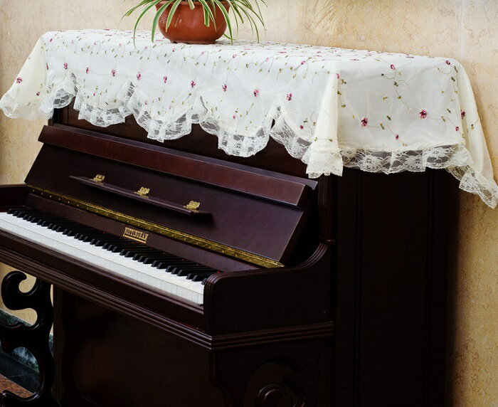 ピアノカバー トップカバー レース 防塵カバー 掛け トップ カバー アップライトピアノ用 かわいい 可愛い 高級ピアノトップカバー一点 お洒落 上品 北欧 シンプル