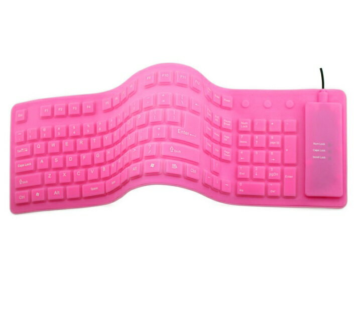 シリコンキーボード 109キー USB有線 折り畳み式 巻き取り 柔らかい 英語配列 薄型 軽量 携帯便利 丸められる コンパクト 水洗い可能