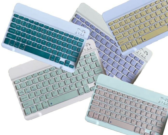 Bluetooth キーボード タブレット iPad スマホ iphone アンドロイド　Bluetoothキーボード USB充電式　コンパクト 持ち運び 接続 外出 ワイヤレス iOS Android Mac Windows　メール便送料無料のサムネイル