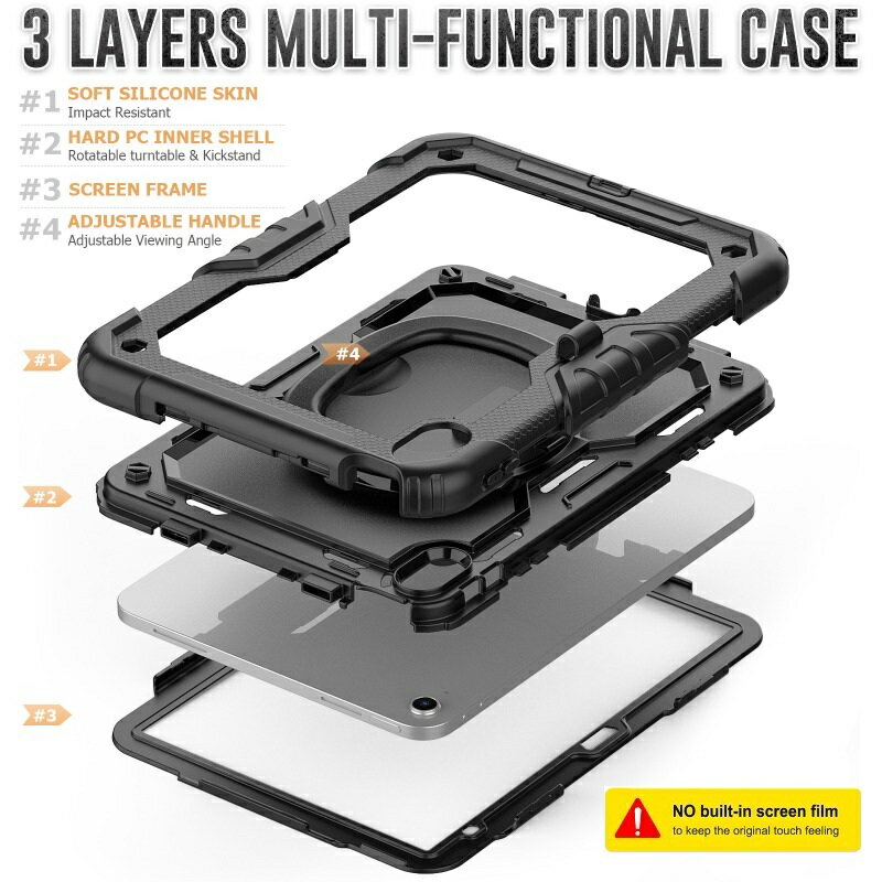 【保護フィルム 2枚 タッチペン付き】 LAVIE Tab T11 T1165/KAS T1155/HAS ケース 耐衝撃 PC-T1165KAS PC-T1155HAS カバー 子供用 衝撃吸収 TAB11/F01 PC-TAB11F01 11inch ハンドル付き 2025年春モデル/2024年夏モデル 11インチ スタンドケース スタンド NEC互換 タブレッ