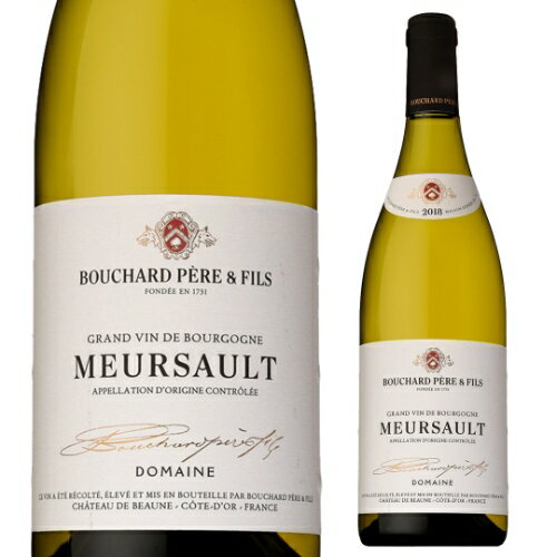 リッチなワインですが重たく粘性のある印象はなく、香りはミネラルと白い花を思わせるフロ-ラルなニュアンスを持ち、メゾンの求めるエレガントな味わい。英字表記Meursault Domaine Bouchard Pere ＆ Fils生産者ブシャール・ペール・エ・フィス生産国フランス地域1ブルゴーニュ地域2ムルソータイプ・味わい白/辛口葡萄品種シャルドネ内容量(ml)750※画像はイメージです。ラベル変更などによりデザインが変更されている可能性がございます。また画像のヴィンテージと異なる場合がございますのでヴィンテージについては商品名をご確認ください。商品名にヴィンテージ記載の無い場合、最新ヴィンテージまたはノンヴィンテージでのお届けとなります。※径が太いボトルや箱付の商品など商品によって同梱可能本数が異なります。自動計算される送料と異なる場合がございますので、弊社からの受注確認メールを必ずご確認お願いします。（マグナム以上の商品は原則同梱不可）※実店舗と在庫を共有しているため、在庫があがっていても完売のためご用意できない場合がございます。 予めご了承くださいませ。銘醸ワイン専門のCAVE de L NAOTAKA。 高級ワインを提案するオンラインショップ ナオタカです。 　l白l　l単品l　l辛口l　l750mll　lフランスl　lブルゴーニュl　lムルソーl　lシャルドネl　ワインワインセット赤ワイン白ワイン熟成ワイン その他ブシャール ペール エ フィス　シリーズはこちら