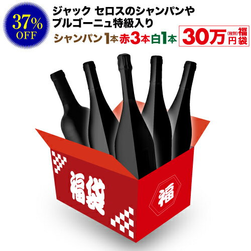 送料無料 532,000円(税込)相当が入って330,000円(税込)！ シャンパン1本 赤ワイン3本 白ワイン1本 合計5本 30万円(税別)福袋 2023年 シャンパーニュ 赤ワイン 辛口 ワイン福袋 ワインセット 虎