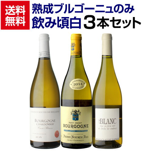 1本あたり3,700円(税込)送料無料 熟成ブルゴーニュ白3本セット 750ml 3本入 飲み比べ 白 ワインセット 浜運 あす楽 母の日 父の日 ギフト