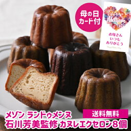 送料無料 メゾン・ランドゥメンヌ 石川芳美監修 カヌレエクセロン 8個 プレゼント ギフト アデリー 産地直送 母の日 (産直)