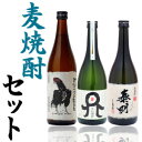 当店人気の麦焼酎3本セット！まろやかでキレのある自慢の麦焼酎ばかりです！　(麦焼酎)