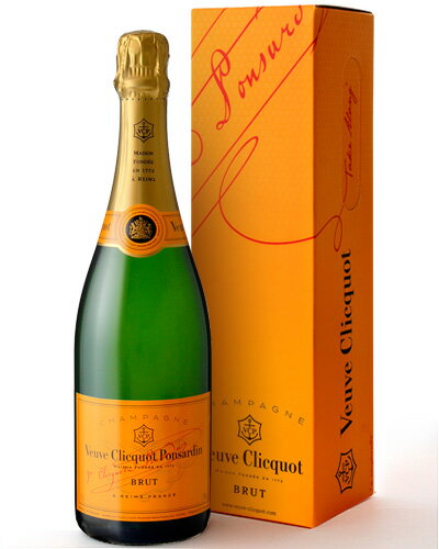 【オリジナルギフトボックス】【シャンパン】【ギフト】ヴーヴ・クリコ・ポンサルダン・ブリュットNVイエロー・ラベル750ml並行品（泡・白）（ギフトボックス入り）[Y]［J］