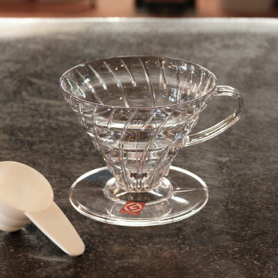 ハリオ(HARIO) V60透過ドリッパー02(VD-02T) 計量スプーン付き(1-4杯用) (コーヒードリッパー) (ワイン(=750ml)8本と同梱可)