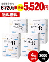 【ボトル換算420円→345円】送料無料 箱ワイン 白×4箱 ソン ド マル ブランコ バッ...