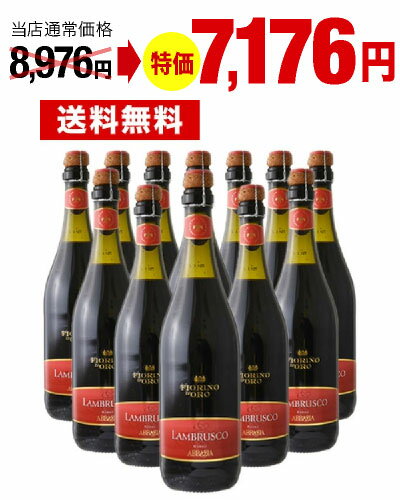  送料無料 12本セット ランブルスコ NV アバッツィア ( 微発泡 赤 ) ※同梱不可 特別企画