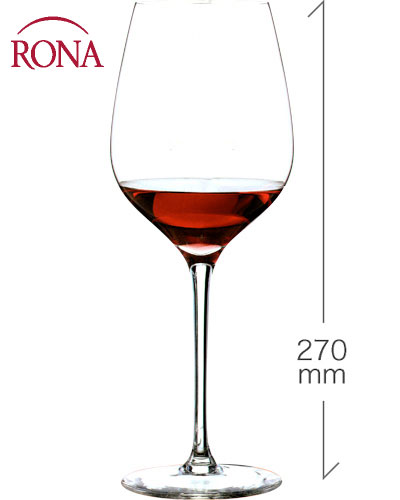 ペアグラス ロナ RONA ラグジュアリー ボルドー ペア 2脚セット 670ml (ワイングラス RONAシリーズ シャルム charme) (ワイン(=750ml)8本と同梱可)