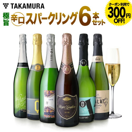 ワインセット 送料無料 第54弾 スパークリングワイン 6本 セット 『ロジャー グラート ロゼが入ってる！』お手頃＆実力派が大集合！極旨の泡 (追加6本迄同梱可) [T]