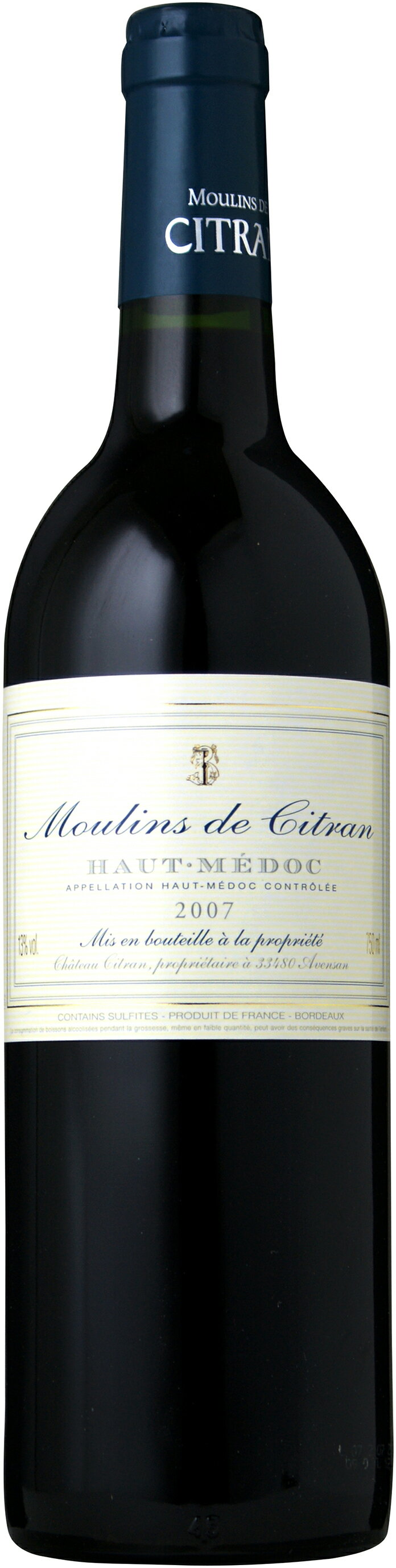 　ムーラン・ド・シトラン2007 記念日ワイン 750ml フランス ボルドー 赤ワイン グランヴァン 　　ギフト 父の日 金賞 750ML おすすめ