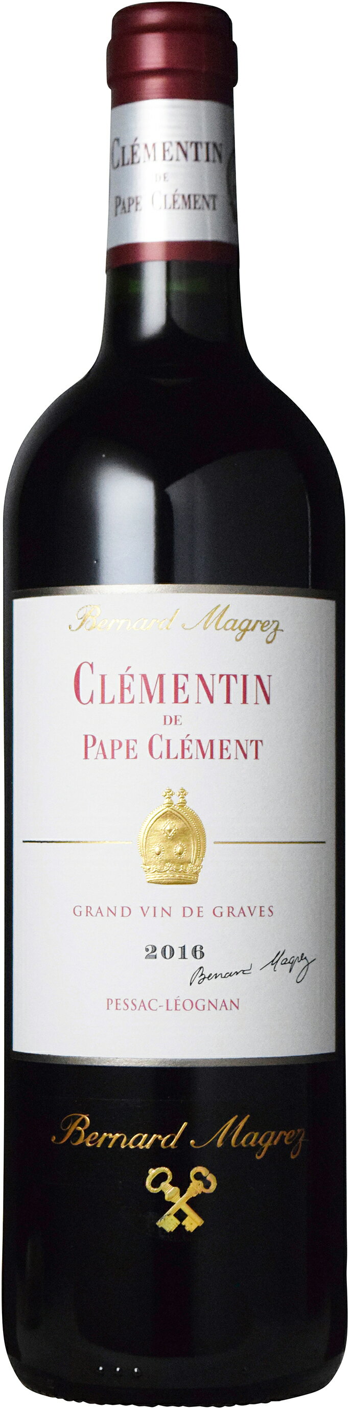 【全品P2倍★本日限り】　クレマンタン・ デュ・ シャトー・ パプ・クレマン 赤　2016　750ml　Clementin de Chateau Pape Clement Rouge　2016　赤 ワイン　　ギフト 父の日 金賞 750ML おすすめ