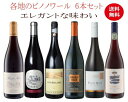 【全品最大P10倍★本日限り】　ピノ好き集合 【送料無料】銘醸地のピノ飲み比べ！ピノノワール6本セット ピノ・ノワール 赤 赤ワイン ワインセット 　　ギフト 母の日 金賞 750ML おすすめ