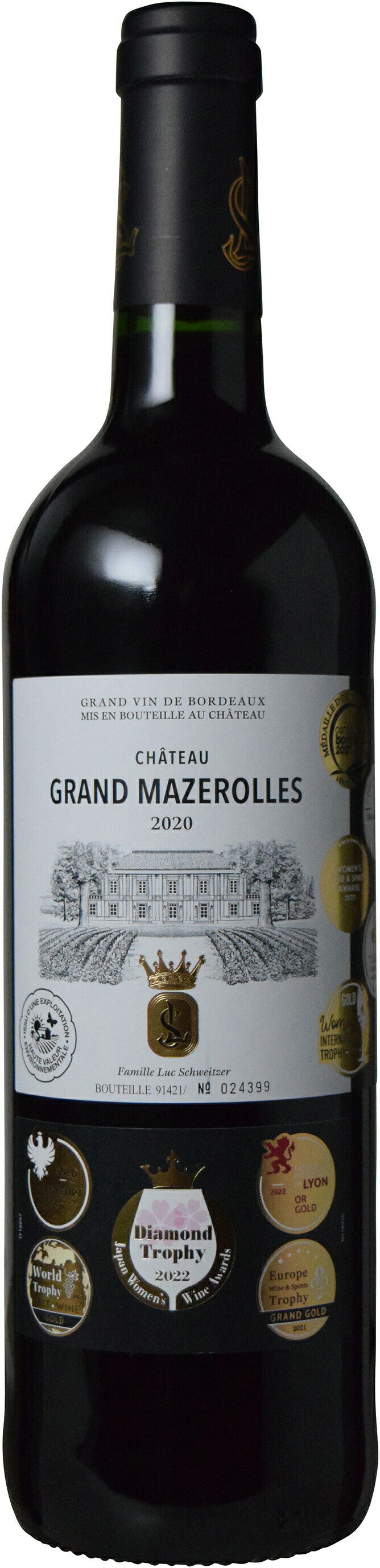 【全品最大P10倍★本日限り】　　シャトー グラン マズロール 2020 750ml 赤 Chateau Grand Mazerolles フランス ボルドー 　　ギフト 父の日 金賞 750ML おすすめ