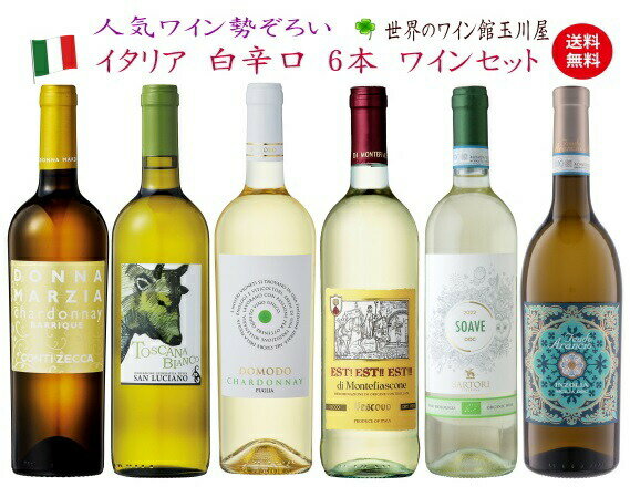 【全品P5倍＆クーポン★6/1】　ワインセット【送料無料】イタリア 白辛口ワイン 白 鬼コスパ 750ml 飲み比べセット　ギフト 父の日 金賞 750ML おすすめ