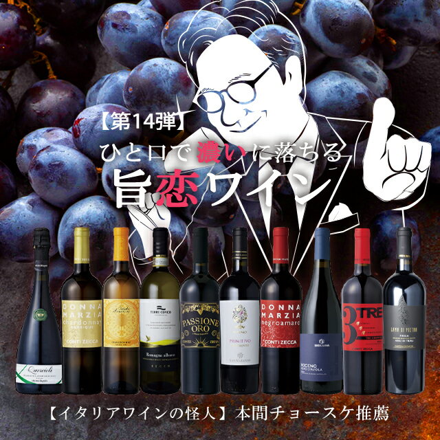 楽天イタリアワイン専門店wine-g【バローロが当たる！？】【第14弾】ボリュームたっぷり旨濃ワインセット 飲み比べ イタリア政府公認ソムリエとイタリアワインの怪人のタッグ【赤ワイン中心】ワインセット 金賞ワイン多数ワインセット DOCG DOC EPA 送料無料 家飲み
