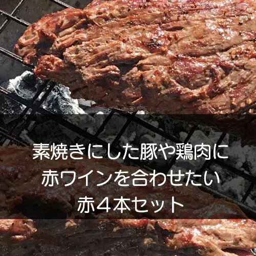 素焼きの豚肉や鶏肉に赤ワインを合わせたい！【ワインセット】