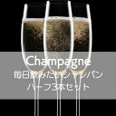 毎日飲みたいスタンダードシャンパンハーフ3本セット【ワインセット】