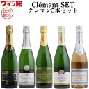 【送料無料】<第2弾>クレマン5本セット(泡5本)スパークリングワイン シャンパン ブルゴーニュ ロゼ ロワール サヴォワ ボルドー 瓶内二次発酵(4)