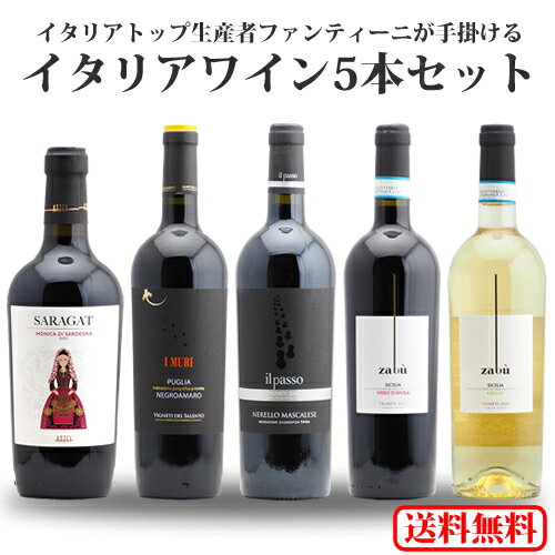 ファンティーニイタリアワイン5本セット（750ml×5本）【送料無料】【あす楽対応】ファルネーゼ　イタリア　コスパ　…