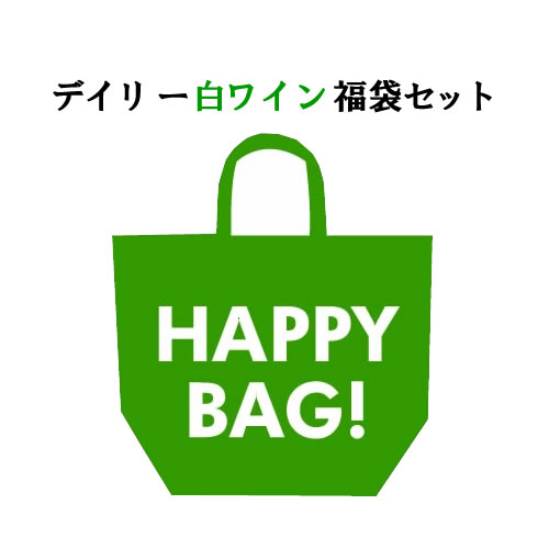 ＜お一人様1セット限り＞　＜No.2＞　【送料無料】　デイリー白ワイン福袋セット（白5本）　※クール便別途330円　w220119