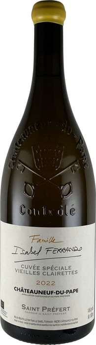 〇ファミーユ イザベル フェランド (サン プレフェール) シャトーヌフ デュ パプ ブラン ヴィエイユ クレレット  1500ml 白Famille Isabel Ferrando (Saint Prefert) Chateauneuf du Pape Blanc Vieilles Clairettes