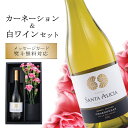 【ギフト】母の日 ワイン カーネーション ギフト おすすめ 白ワイン お花セット 送料無料 お誕生日 プレゼント 誕生日プレゼント 結婚祝い 御祝