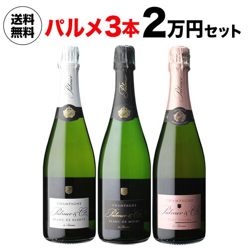 1本あたり7,334 円(税込) 送料無料 シャンパーニュ パルメ 3本2万円セット 750ml 3本入フランス シャンパン 高級シャンパン 辛口 ワインセット 浜運 花見 母の日 父の日 端午の節句 お祝い ギフト