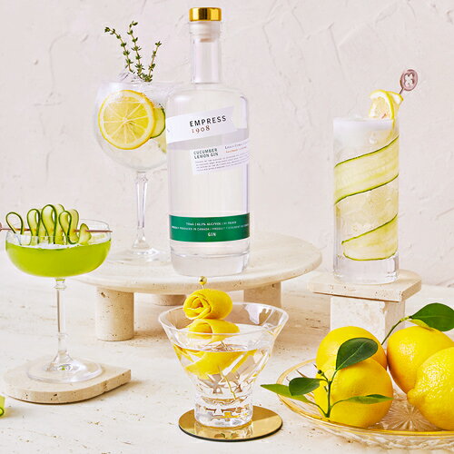 【ワインの日 1,000円OFFクーポン】エンプレス 1908 キューカンバーレモン ジン 750ml 42.5度 正規品ハンドクラフト ボタニカル9種 カクテル ソーダ割り EMPRESS CUCUMBER LEMON GINプレゼント ギフト パーティー ハロウィン11/21 01:59　まで