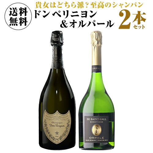 【1本あたり24,000円(税込)送料無料】トップオブシャンパーニュ！ ドン ペリ & オルパール 2本セット 2弾 750ml 2本入正規品 シャンパン シャンパーニュ ドン ペリニョン ドンペリ moet モエシャン ワインセット 浜運A 御中元