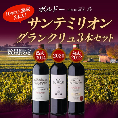 1本あたり4,600円(税込) 送料無料 サンテミリオン グラン クリュ 3本セット 2弾 750ml 3本入フランス ワインセット 浜運A プレゼント ギフト パーティー 退職祝い 就職祝い 送別会 新生活 キャンプ アウトドア winepro-10003727 WINE PRO楽天市場店 サンプル画像2