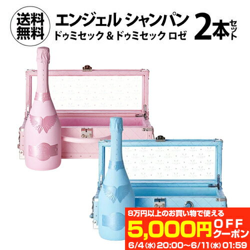 送料無料 1本あたり65,835円(税込) エンジェル シャンパン ドゥミセック ブルー & ピンク 2本セット 750ml 2本入正規品 エンジェルシャンパン シャンパン ラグジュアリー シャンパーニュ ホワイト&ロゼ ナイト 浜運 父の日 アウトドア