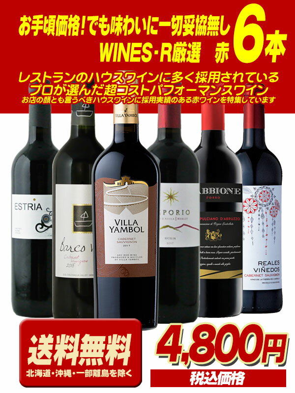 超コスパ！でも味わいに一切妥協無し　WINES-R厳選赤6本セット【赤ワインセット】