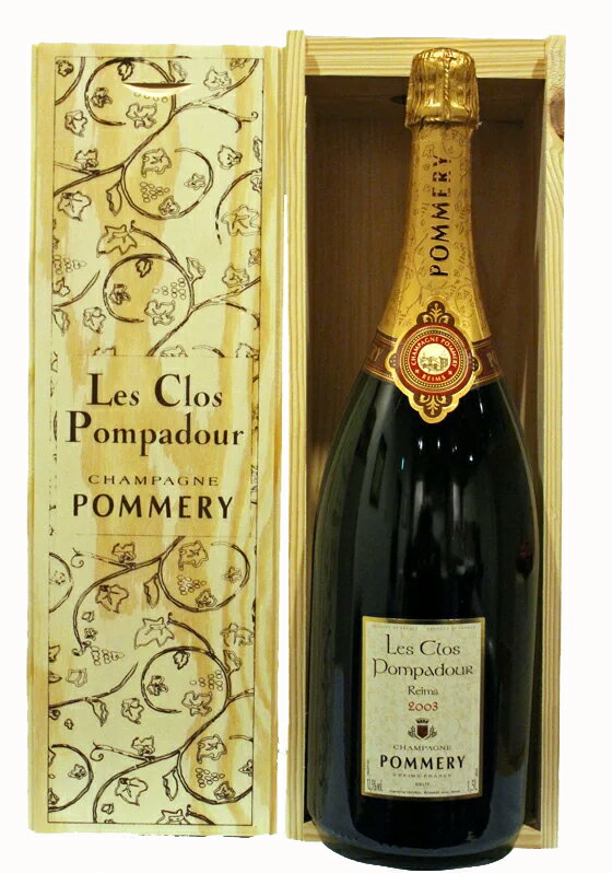 【送料無料】（沖縄 離島は除く）ポメリー レ クロ ポンパドール [2003] マグナムPommery Les Clos Pompadour Brut 1500mlシャンパーニュ シャンパン スパークリング ワイン 木箱 クロ ポンパドール