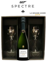 ボランジェBollinger　007　SPECTRE スペクター　ラ・グランダネ[2008] グラスセットBollinger La Grande Annee　750ml Glass Pack Lehmann box