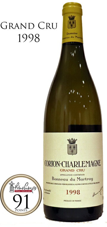 コルトン・シャルルマーニュ [1998]ボノー・デュ・マルトレイ　CORTON-CHARLEMAGNE　BONNEAU DU MARTRAY　Grand Cru 750ml