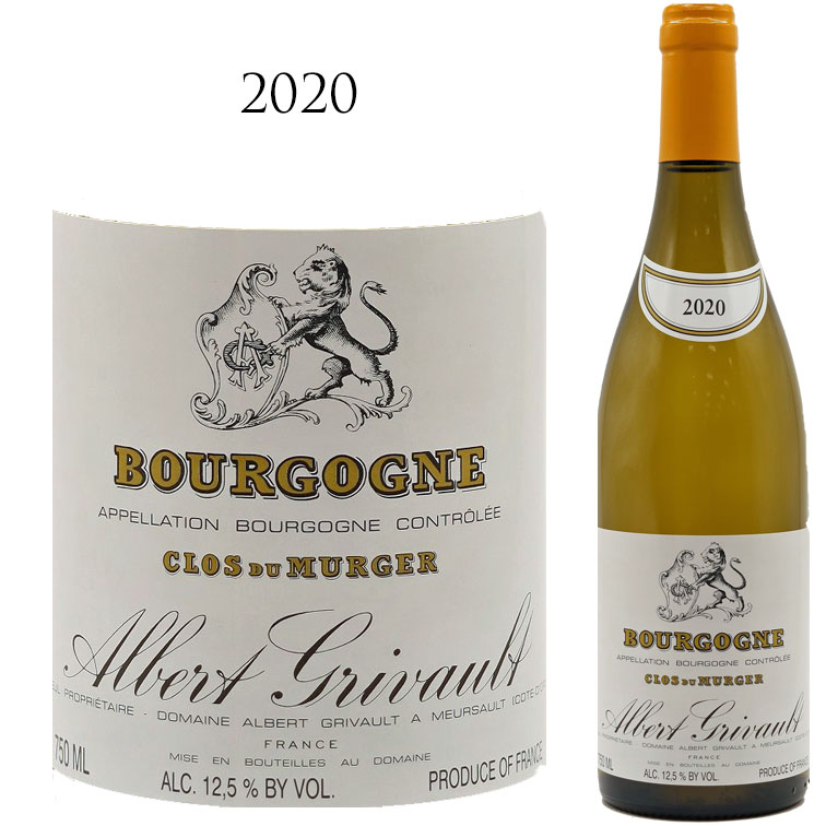 ブルゴーニュ クロ デュ ミュルジェ ブラン ドメーヌ アルベール グリヴォー Bourgogne Blanc Clos du Murger Blanc Domaine Albert Grivault 750ml 辛口 白ワイン