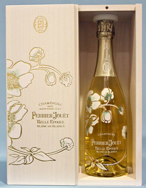 ベルエポック ブラン ド ブラン[2004]Belle Epoque Blanc de Blancs　高級木箱付きPerrier Jouet WOOD BOX