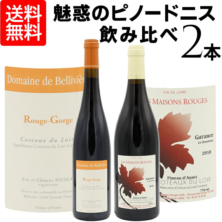 ワイン飲み比べセット 【送料無料】ピノー ドニス 飲み比べ セット コトー デュ ロワール [2019 2018] ベリヴィエール メゾン ルージュ 750ml×2本 ピノドニス ソムリエ試験 ワイン ワインセット ワイン セット 白ワイン 白 ワイン 辛口